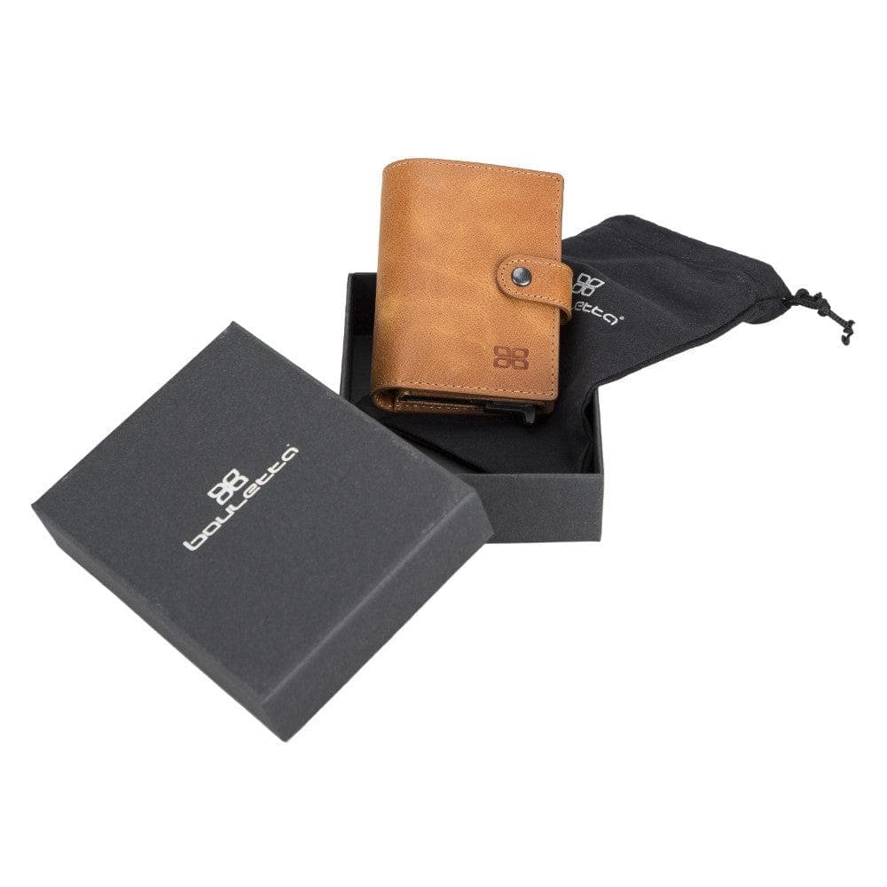 Leather Palertag Zip Mechanical Card Holder Bouletta B2B