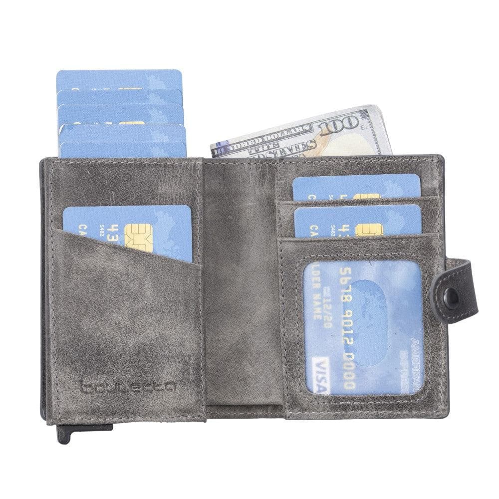 Leather Palertag Zip Mechanical Card Holder Bouletta B2B