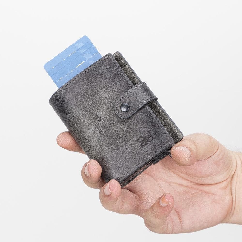 Leather Palertag Zip Mechanical Card Holder Bouletta B2B