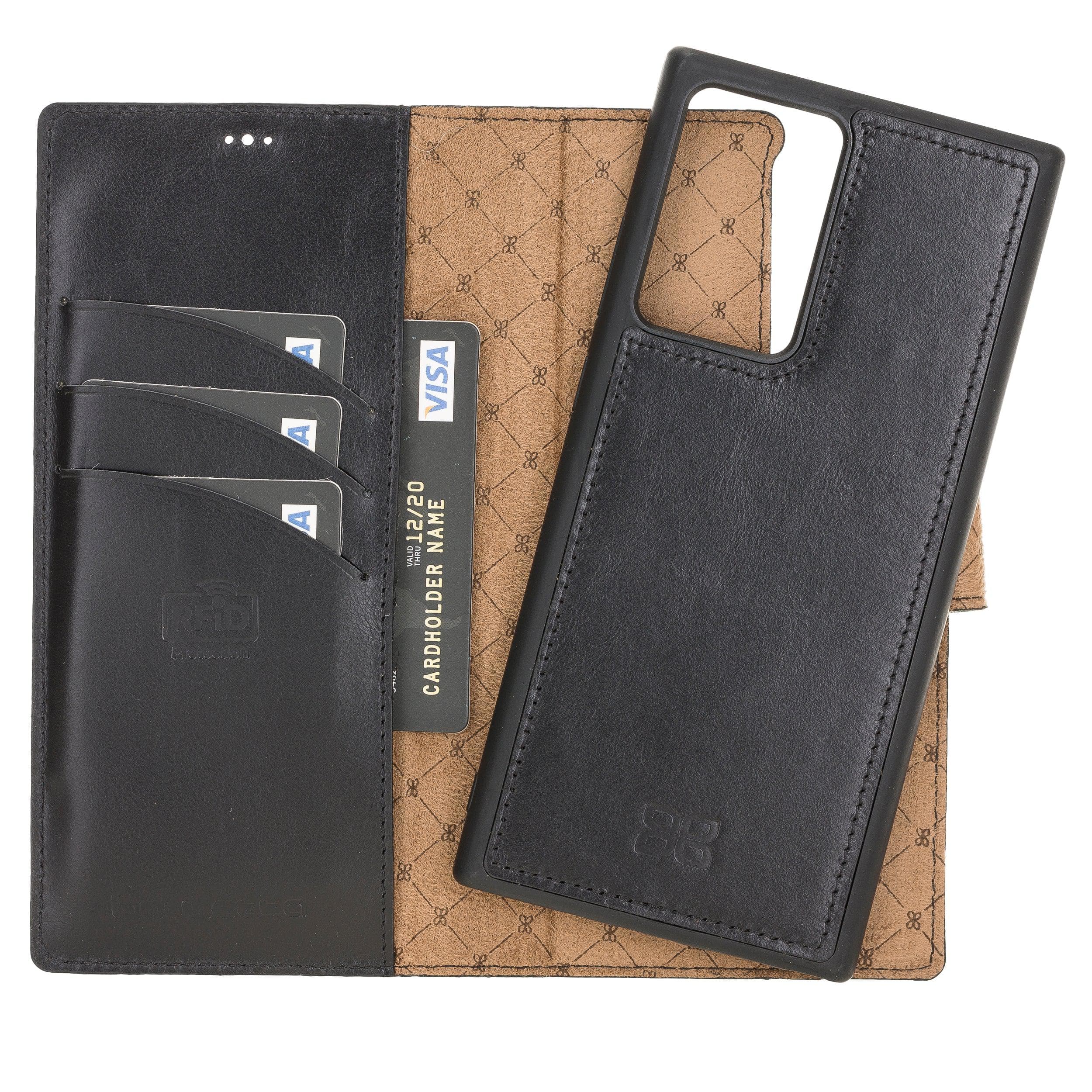 Mobile Phone Cases Magnetic Detachable Zipper Leather Cases for Samsung Note 20 Series Bouletta Shop