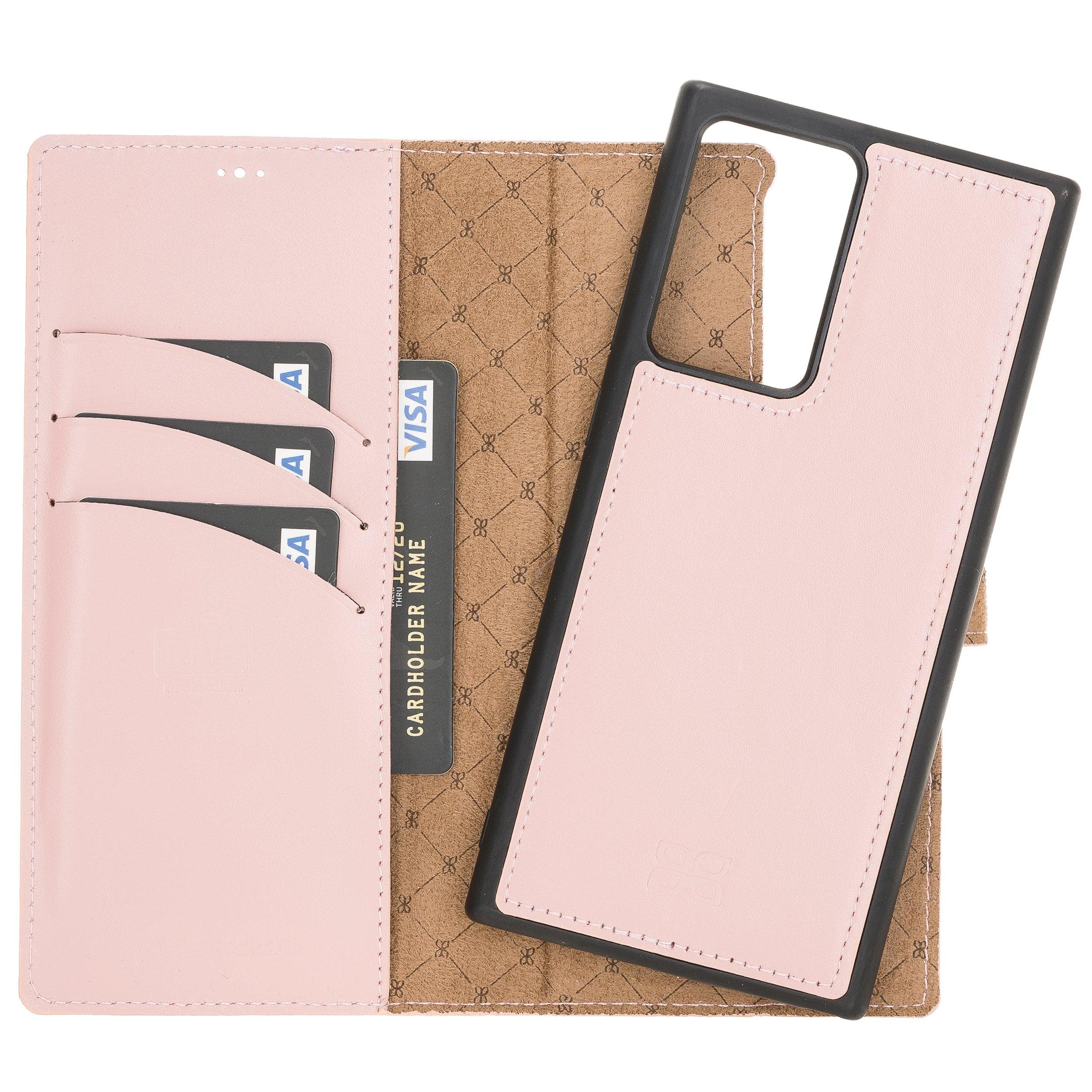 Mobile Phone Cases Magnetic Detachable Zipper Leather Cases for Samsung Note 20 Series Bouletta Shop