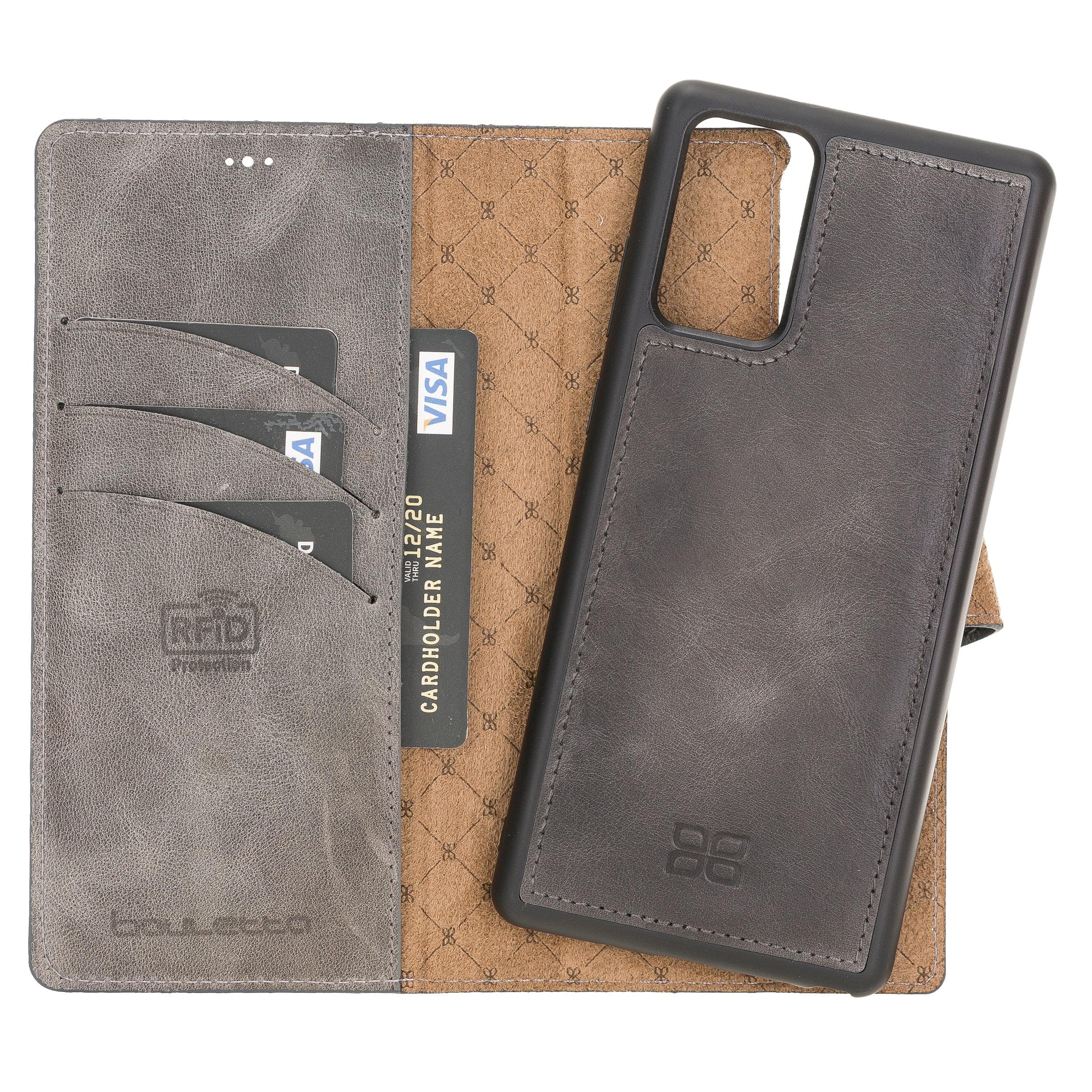 Mobile Phone Cases Magnetic Detachable Zipper Leather Cases for Samsung Note 20 Series Bouletta Shop