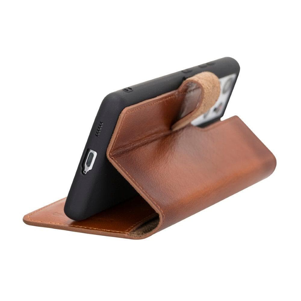 Mobile Phone Cases Non-Detachable Leather Wallet Cases for Samsung Galaxy S21 Series Bouletta Shop
