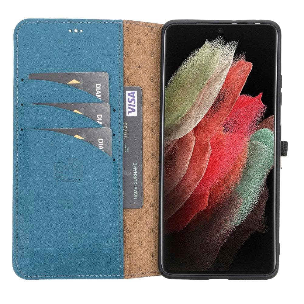 Mobile Phone Cases Non-Detachable Leather Wallet Cases for Samsung Galaxy S21 Series Bouletta Shop
