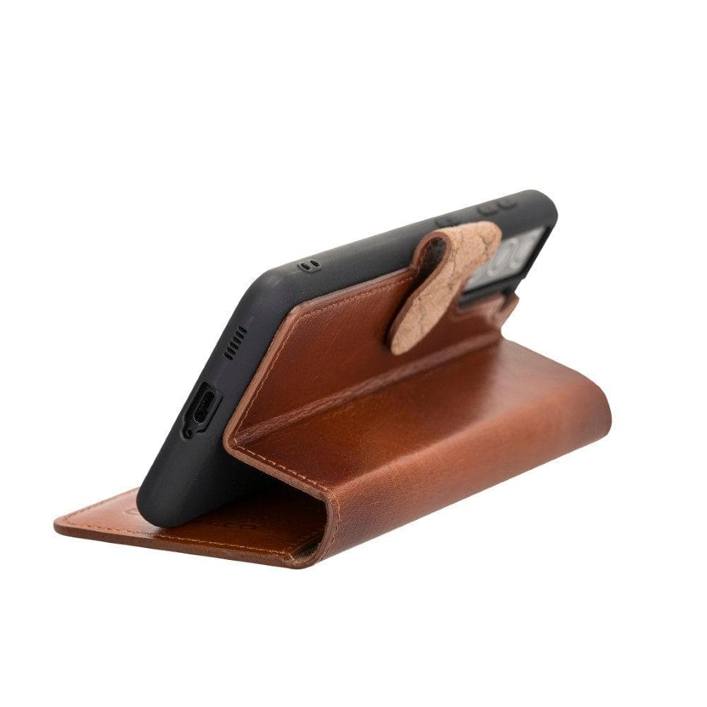 Mobile Phone Cases Non-Detachable Leather Wallet Cases for Samsung Galaxy S21 Series Bouletta Shop