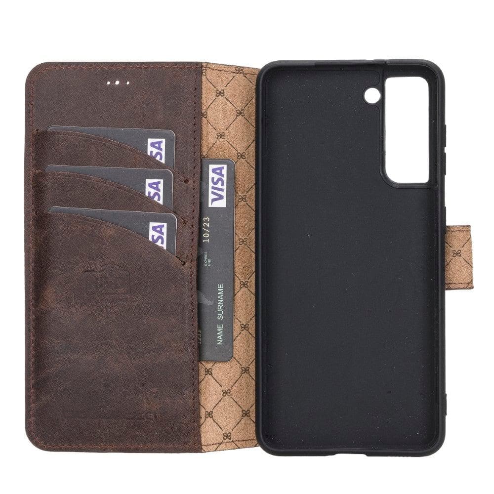 Mobile Phone Cases Non-Detachable Leather Wallet Cases for Samsung Galaxy S21 Series Bouletta Shop