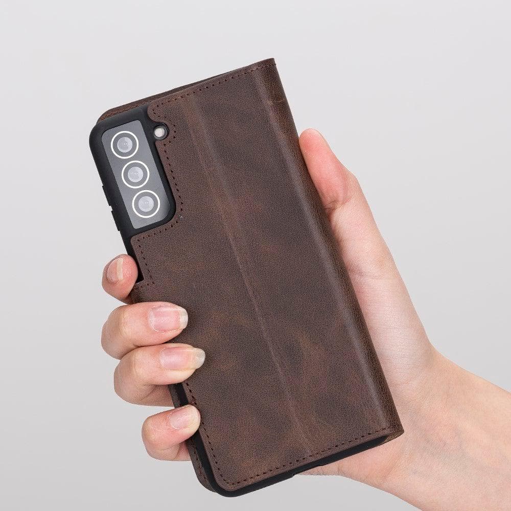 Mobile Phone Cases Non-Detachable Leather Wallet Cases for Samsung Galaxy S21 Series Bouletta Shop