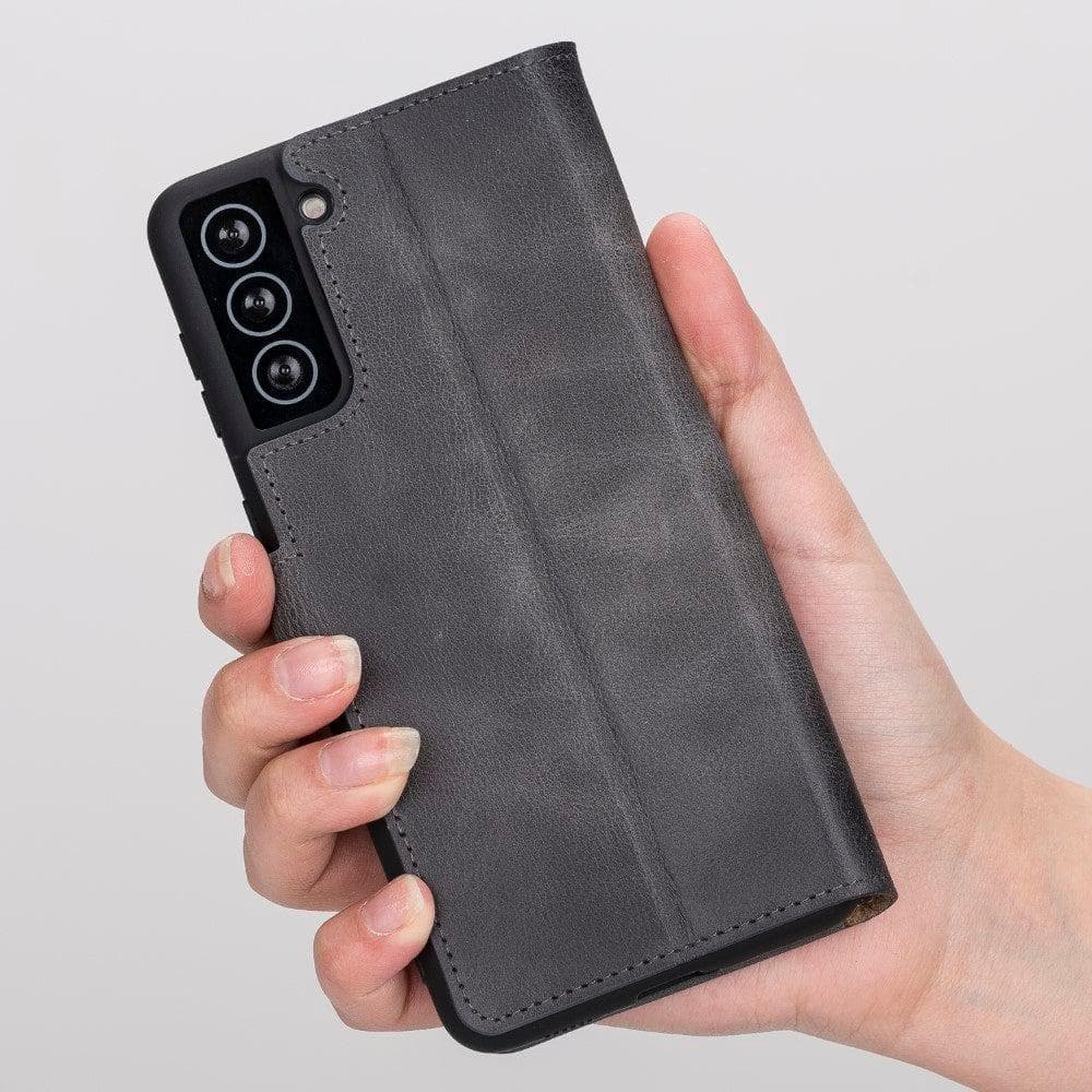 Mobile Phone Cases Non-Detachable Leather Wallet Cases for Samsung Galaxy S21 Series Bouletta Shop