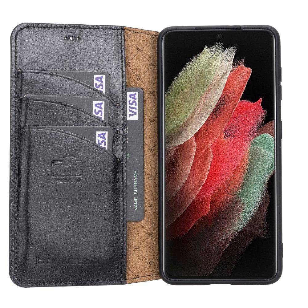 Mobile Phone Cases Non-Detachable Leather Wallet Cases for Samsung Galaxy S21 Series Bouletta Shop