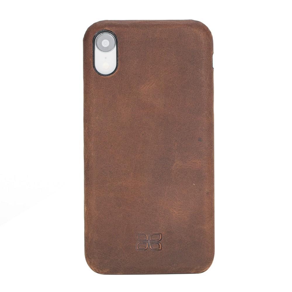 Concept Cover Leather Case for Apple iPhone XR - Antic Brown Bouletta Shop