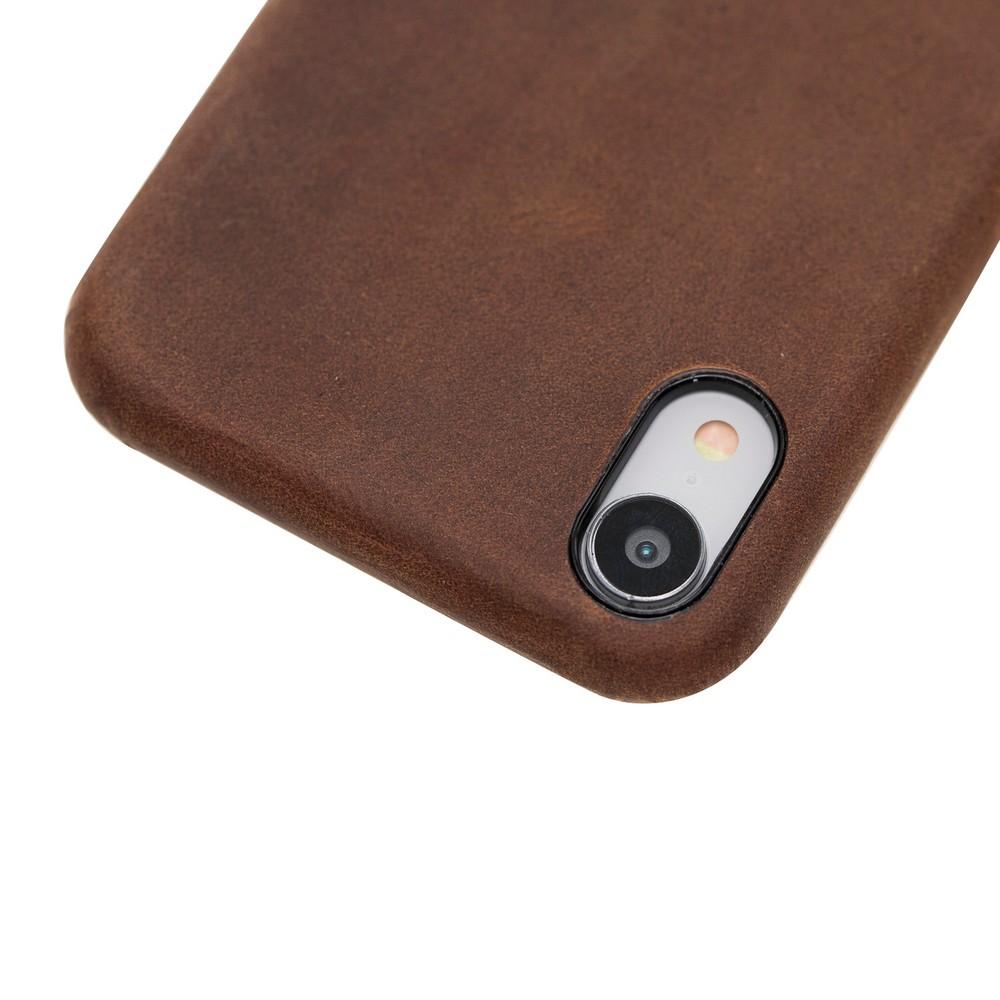 Concept Cover Leather Case for Apple iPhone XR - Antic Brown Bouletta Shop