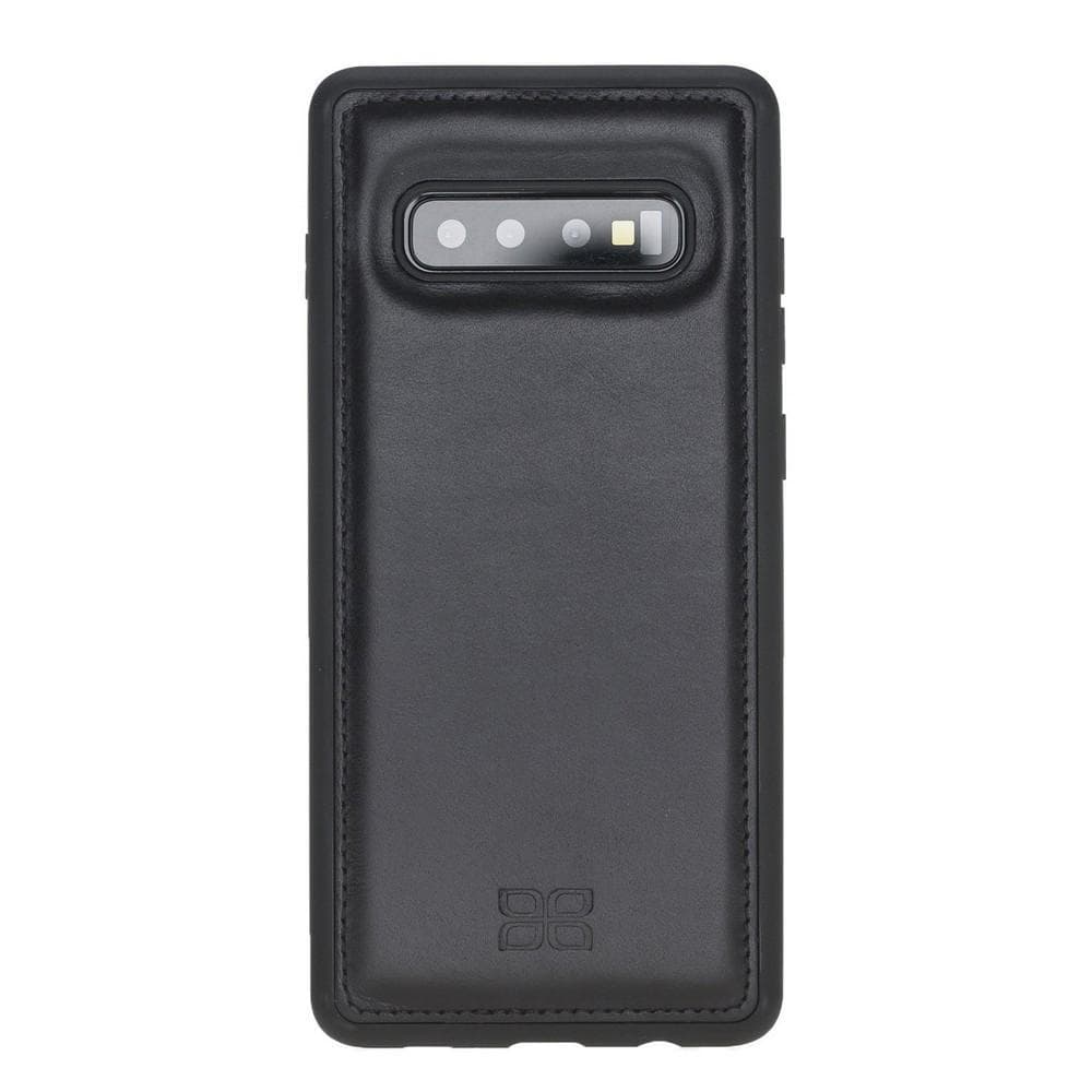 Phone Case Flex Cover Back Leather Case for Samsung Galaxy S10 Plus - Rustic Black Bouletta Shop