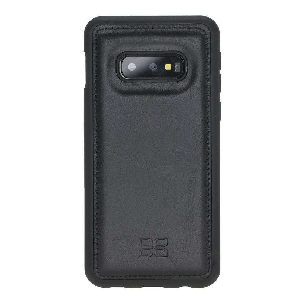 Phone Case Flex Cover Back Leather Case for Samsung Galaxy S10e Essential - Rustic Black Bouletta Shop