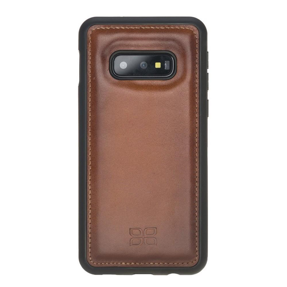 Phone Case Flex Cover Back Leather Case for Samsung Galaxy S10e Essential - Rustic Tan with Effect Bouletta Shop