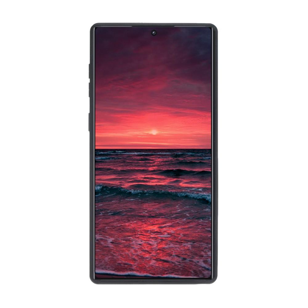 Phone Case Flex Cover Back Leather Case for Samsung Note 10 - Rustic Black Bouletta Shop