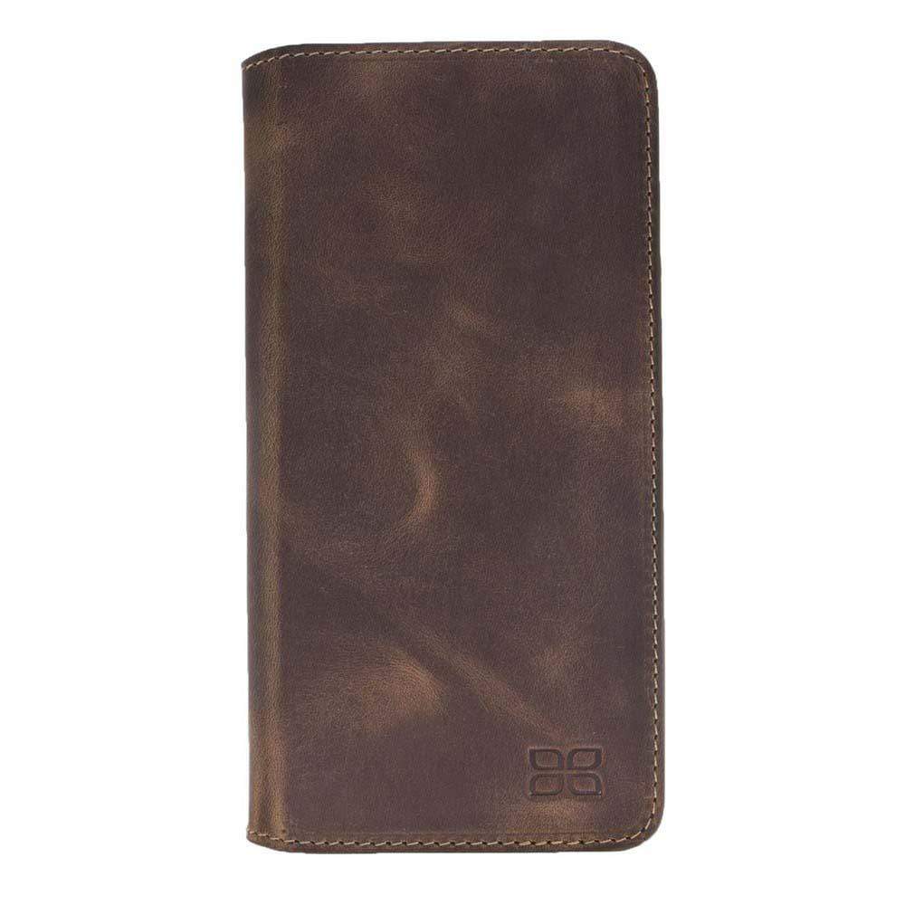Phone Case Leather Book Case for Samsung Galaxy S8 -  Antic Brown Bouletta Shop