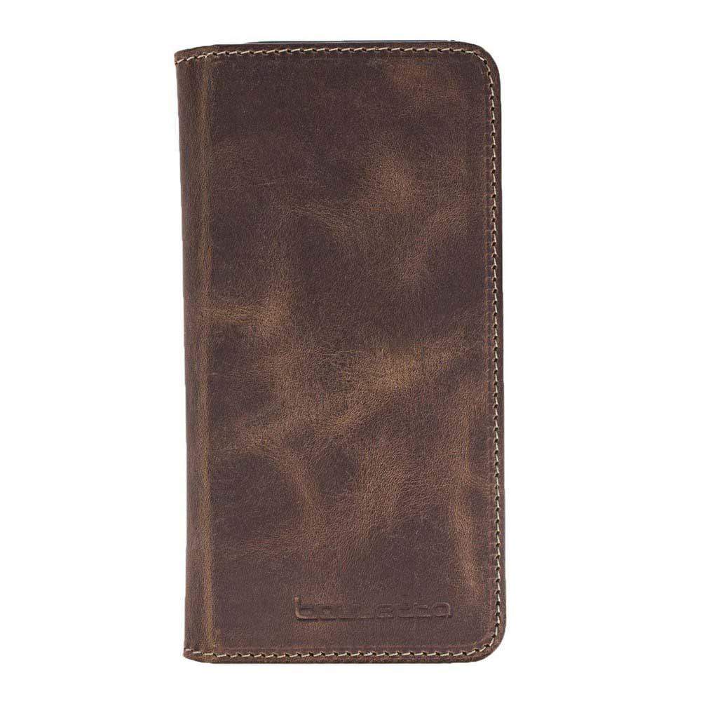 Phone Case Leather Book Case for Samsung Galaxy S8 -  Antic Brown Bouletta Shop