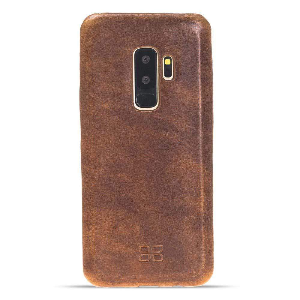Phone Case Leather Ultra Cover Snap On Back Cover for Samsung Galaxy S9 Plus - Vegetal Tan Bouletta Shop