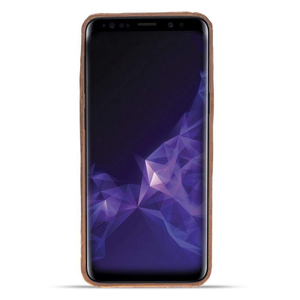 Phone Case Leather Ultra Cover Snap On Back Cover for Samsung Galaxy S9 Plus - Vegetal Tan Bouletta Shop