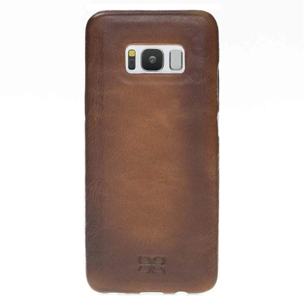 Phone Case Leather Ultra Cover Snap On Back Cover for Samsung S8 - Rustic Burnished Tan Bouletta Shop