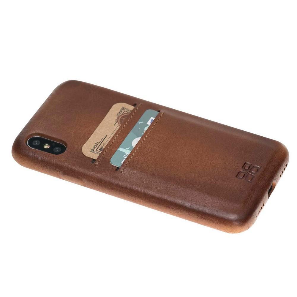 Apple iPhone X Serie Leder-Ultra-Cover mit Kreditkartenfächern