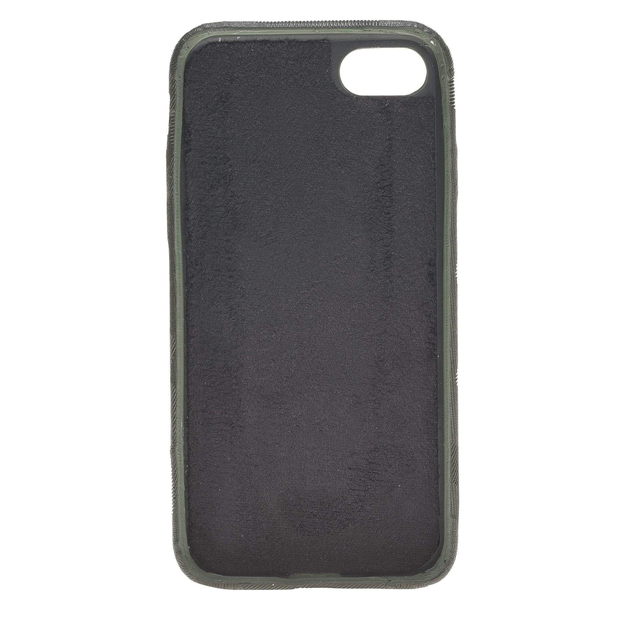 Phone Case Leather Ultra Cover with Credit Card Slots for Apple iphone SE2/7/8 - Camouflage Green Bouletta Shop