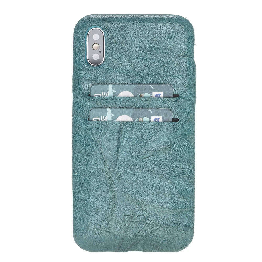Apple iPhone X Serie Leder-Ultra-Cover mit Kreditkartenfächern