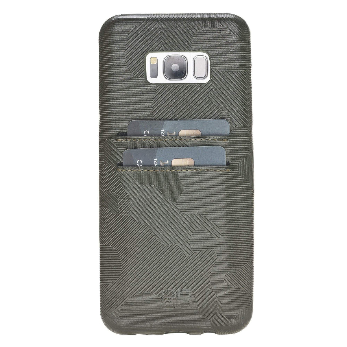 Phone Case Leather Ultra Cover with Credit Card Slots for Samsung S8 Plus - Camouflage Black Bouletta Shop