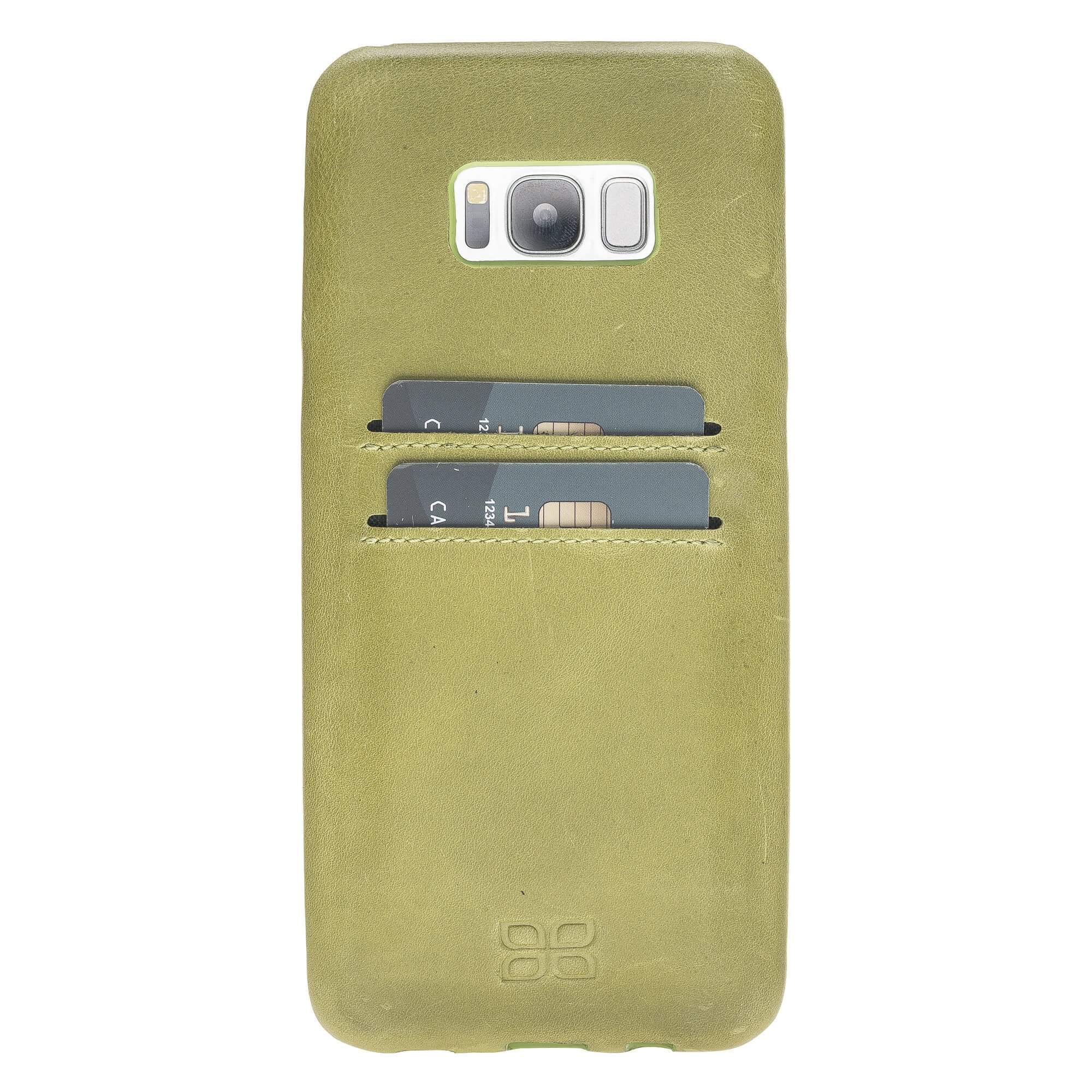 Phone Case Leather Ultra Cover with Credit Card Slots for Samsung S8 Plus - Crazy Green Bouletta Shop