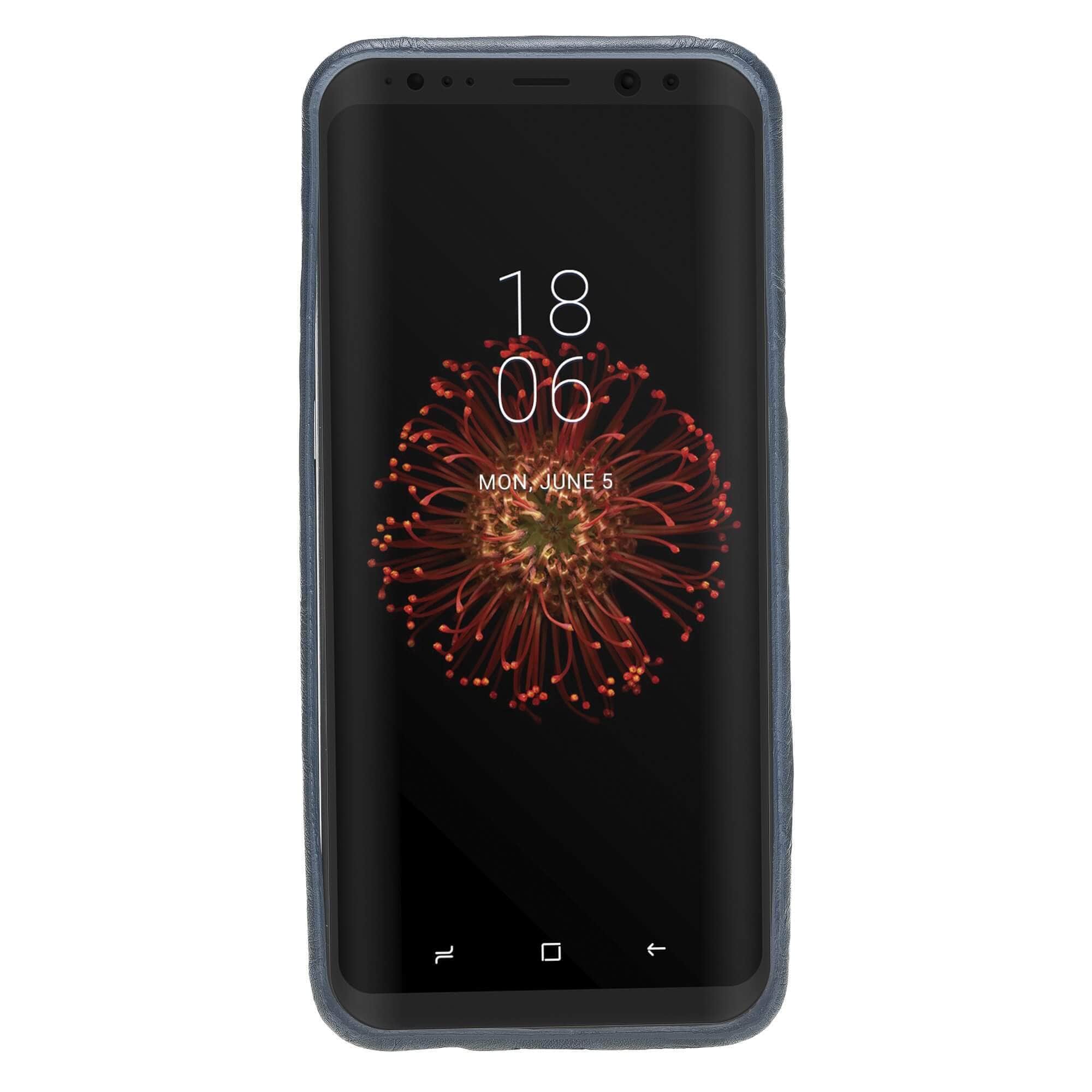 Phone Case Leather Ultra Cover with Credit Card Slots for Samsung S8 Plus - Creased Blue Bouletta Shop