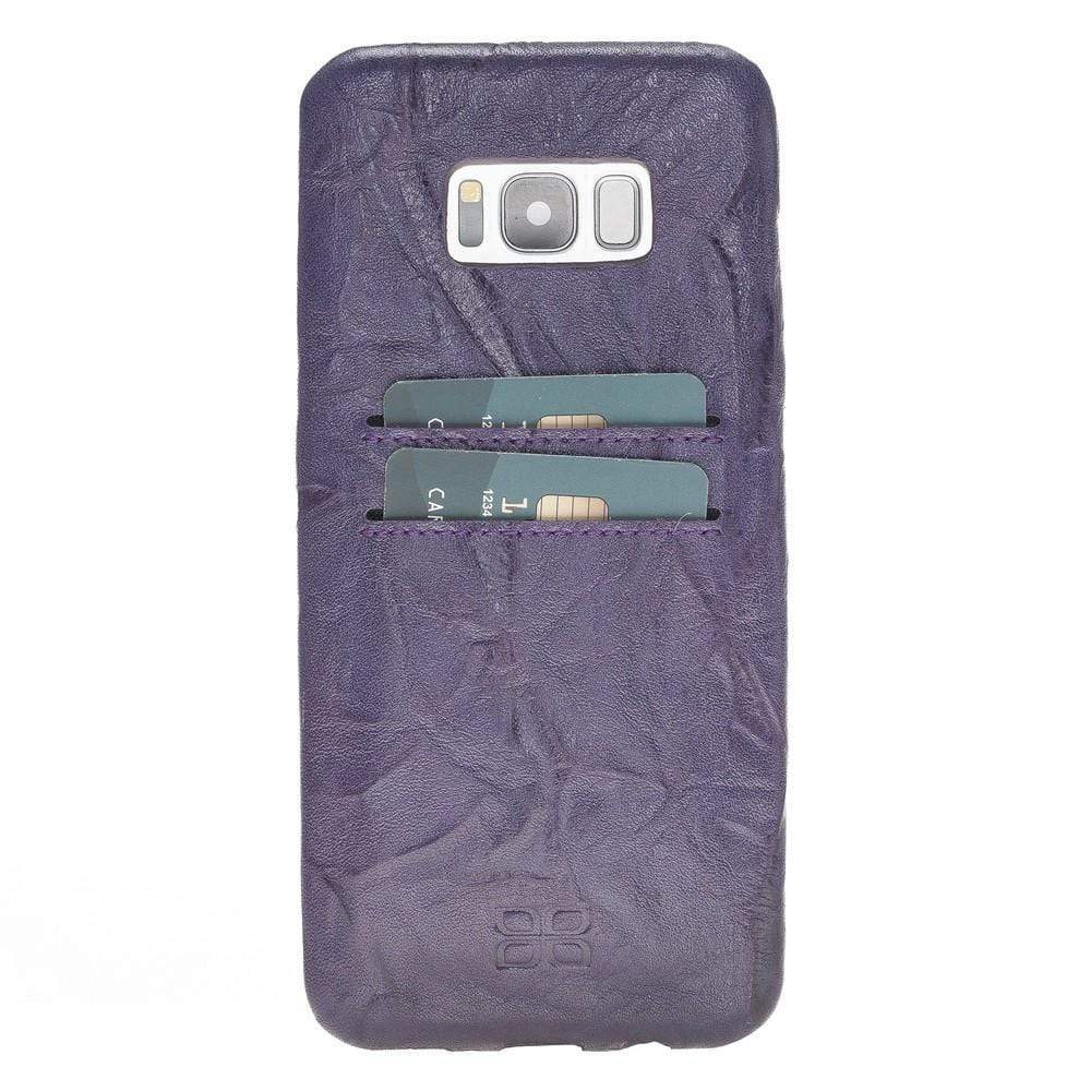 Phone Case Leather Ultra Cover with Credit Card Slots for Samsung S8 Plus - Creased Purple Bouletta Shop