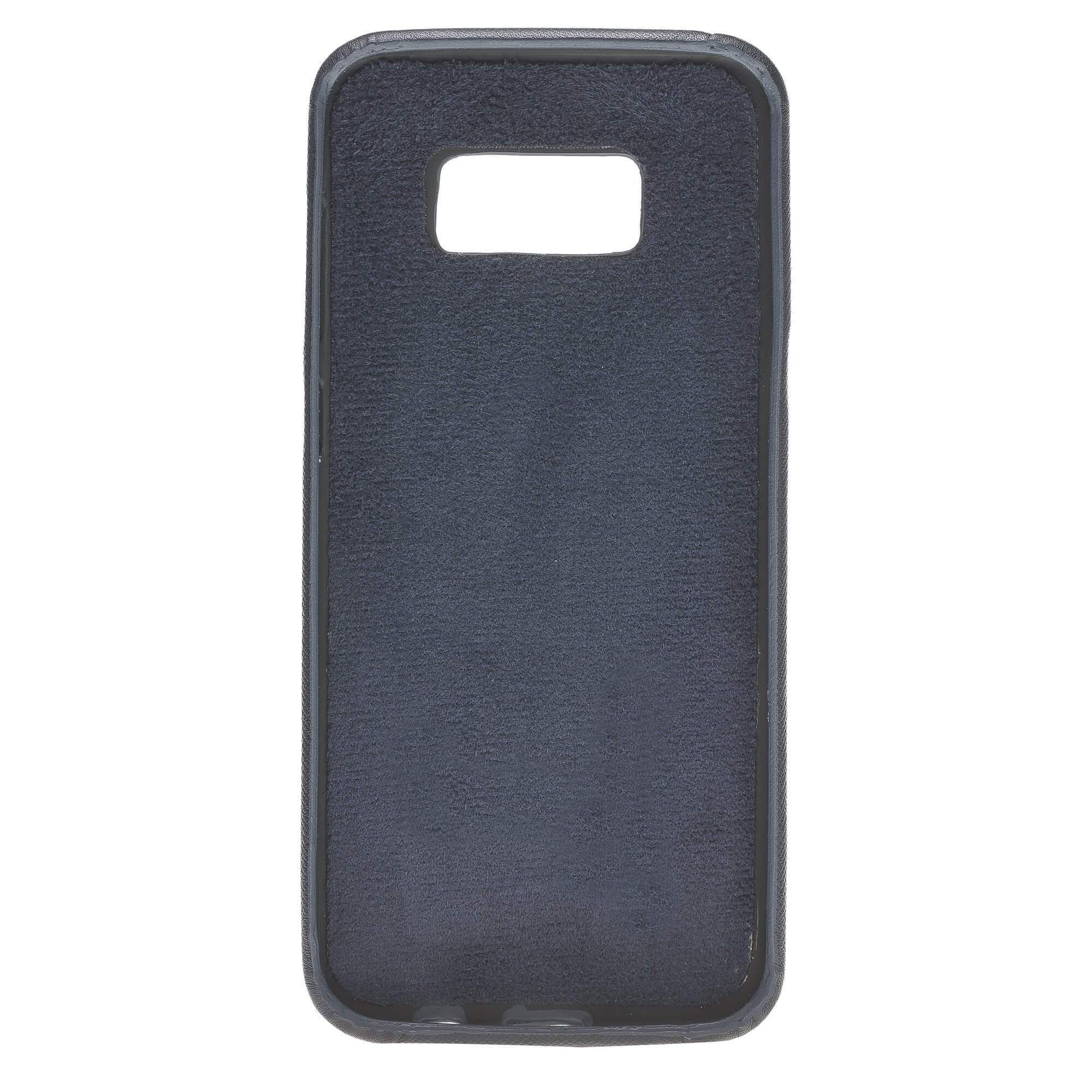 Phone Case Leather Ultra Cover with Credit Card Slots for Samsung S8 Plus - Saffiano Navy Blue Bouletta Shop