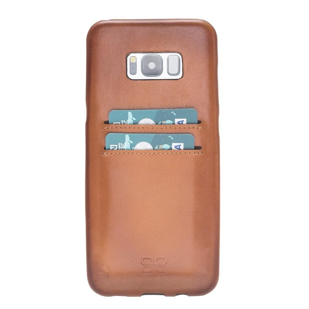 Phone Case Leather Ultra Cover with Credit Card Slots for Samsung S8 Plus - VAD Tan with Effect Bouletta Shop