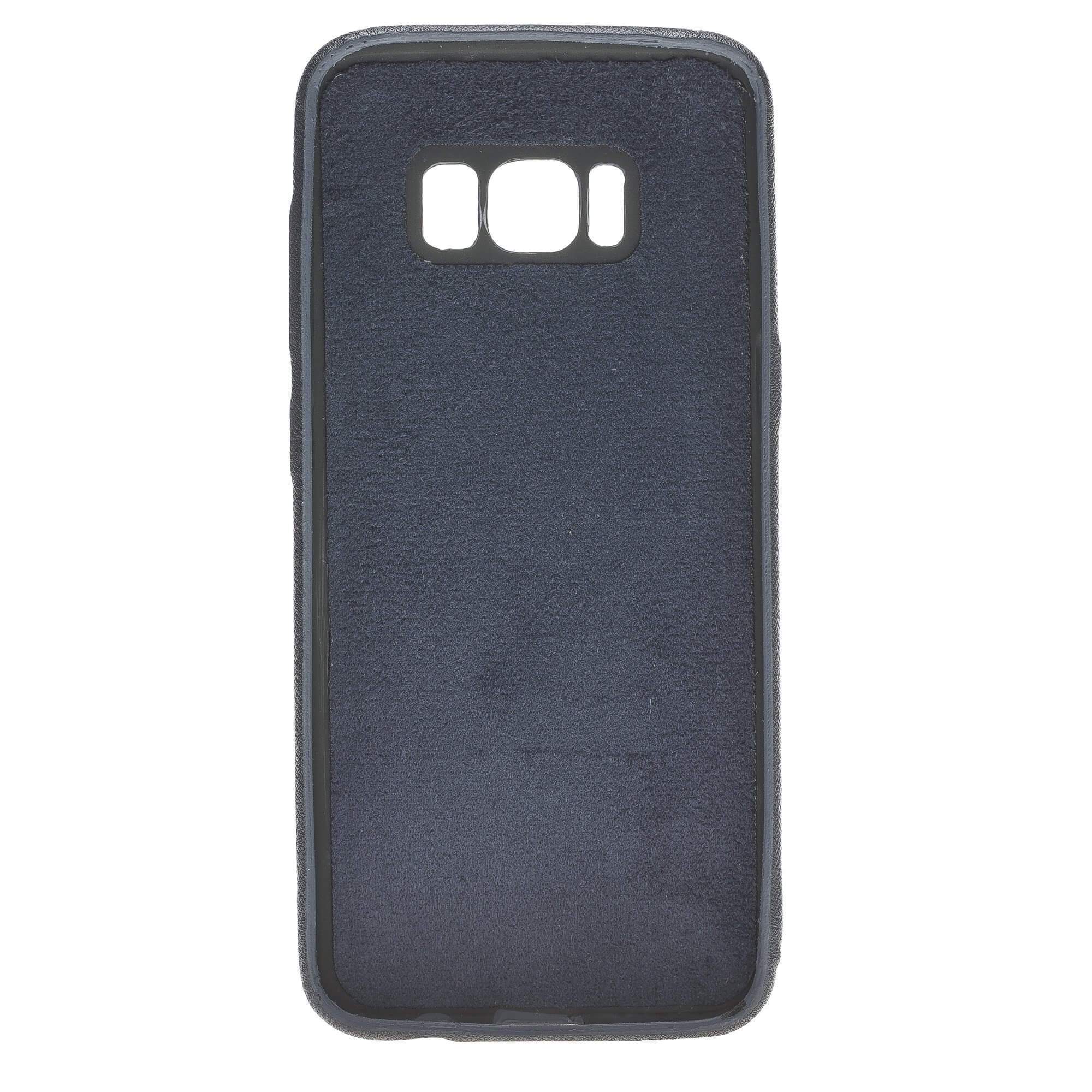 Phone Case Leather Ultra Cover with Credit Card Slots for Samsung S8 - Saffiano Navy Blue Bouletta Shop