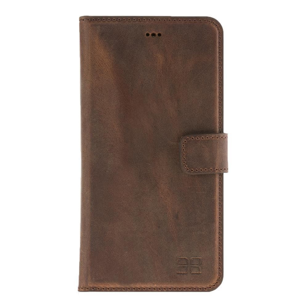 Phone Case Magnetic Detachable Leather Wallet Case for Apple iPhone 7/8 Plus - Antic Brown Bouletta Shop