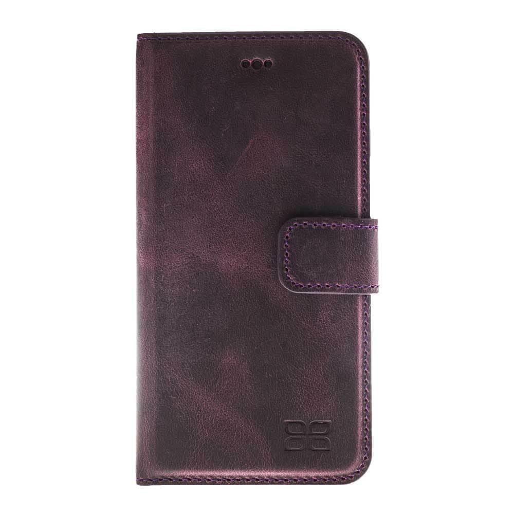 Phone Case Magnetic Detachable Leather Wallet Case for Apple iphone SE2/7/8 -  Antic Purple Bouletta Shop