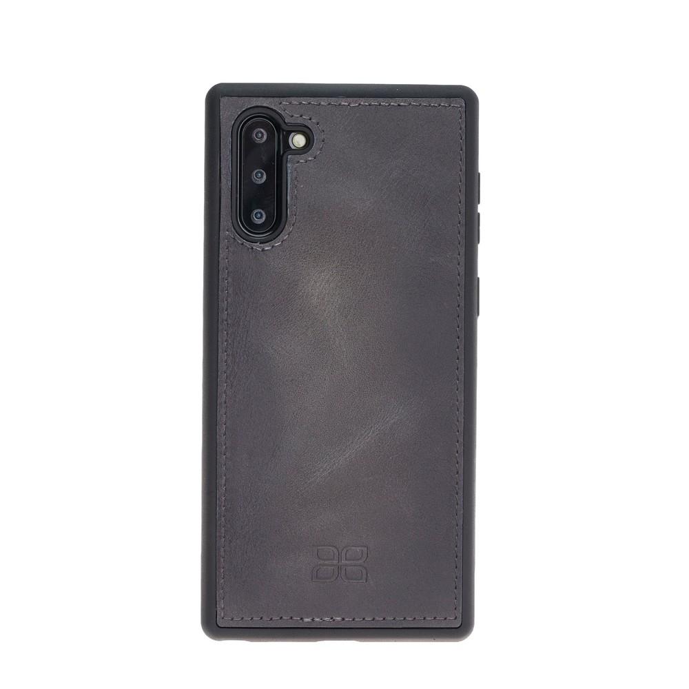 Phone Case Magnetic Detachable Leather Wallet Case for Samsung Note 10 - Tiguan Grey with Effect Bouletta Case