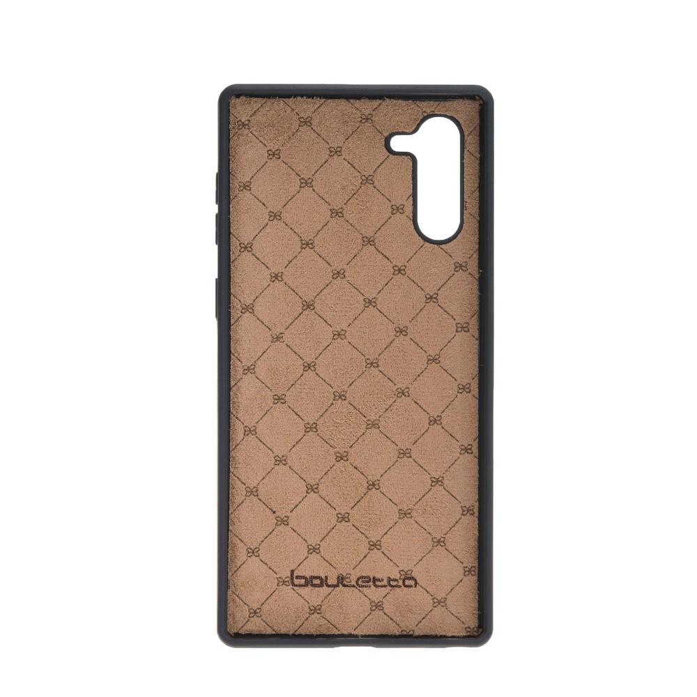 Phone Case Magnetic Detachable Leather Wallet Case for Samsung Note 10 - Tiguan Tan with Vein Bouletta Case