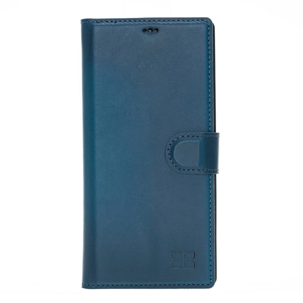 Phone Case Magnetic Detachable Leather Wallet Case with RFID Blocker for Samsung Note 10 Plus - Burnished Navy Blue Bouletta Case