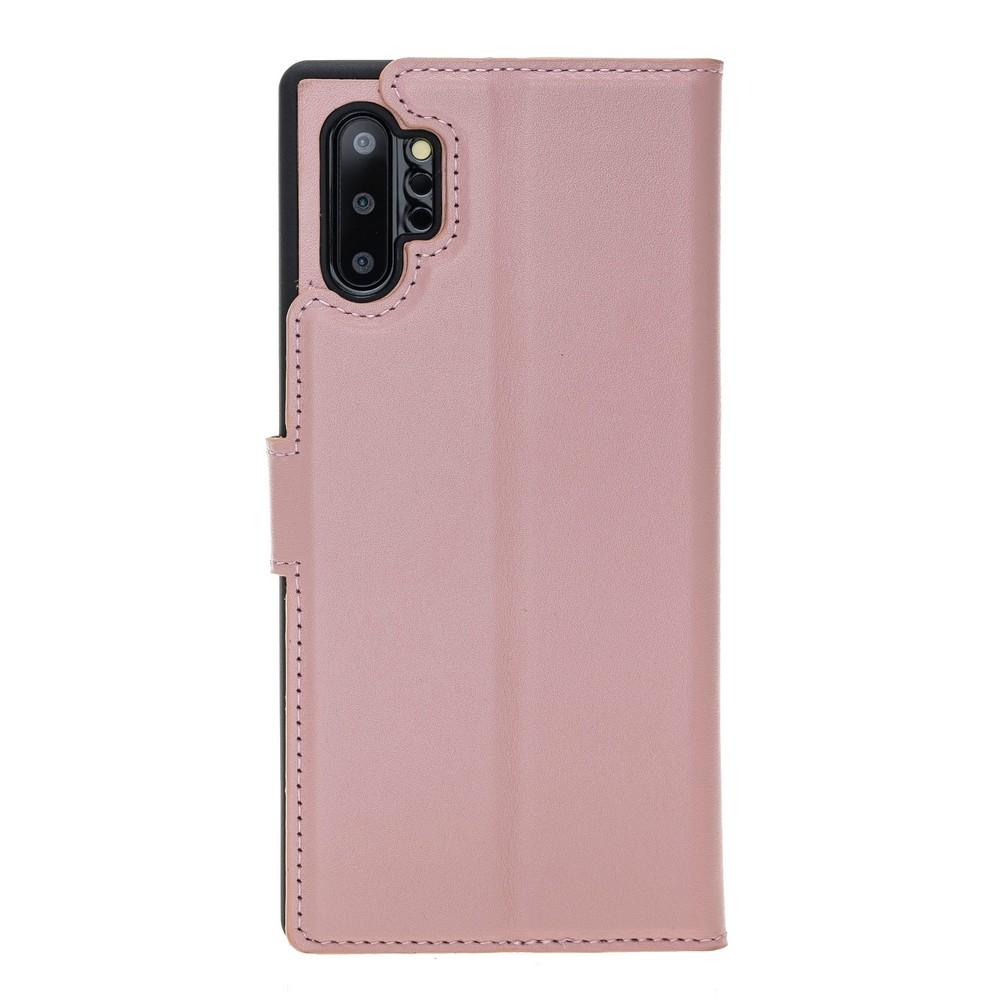 Phone Case Magnetic Detachable Leather Wallet Case with RFID Blocker for Samsung Note 10 Plus - Nude Pink Bouletta Case