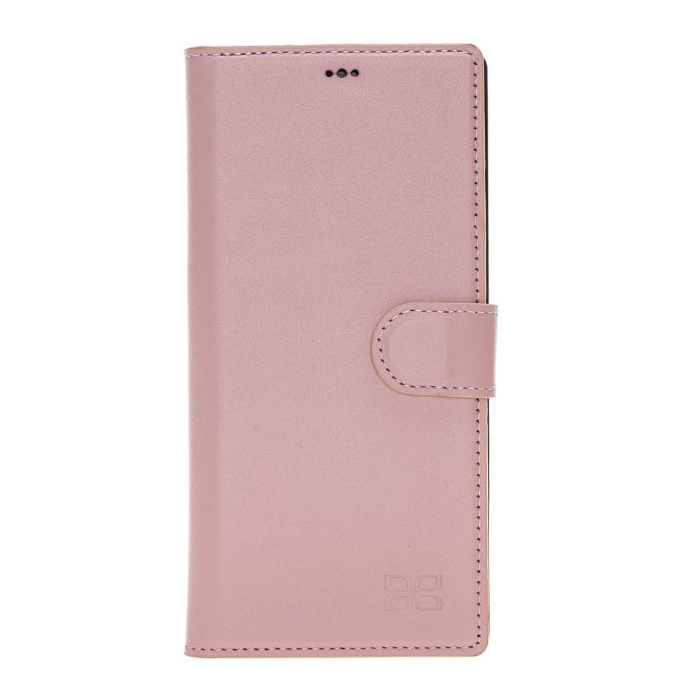 Phone Case Magnetic Detachable Leather Wallet Case with RFID Blocker for Samsung Note 10 Plus - Pink Pink Bouletta Shop