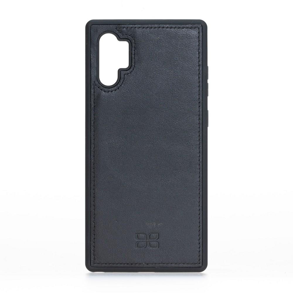 Phone Case Magnetic Detachable Leather Wallet Case with RFID Blocker for Samsung Note 10 Plus - Rustic Black Bouletta Case