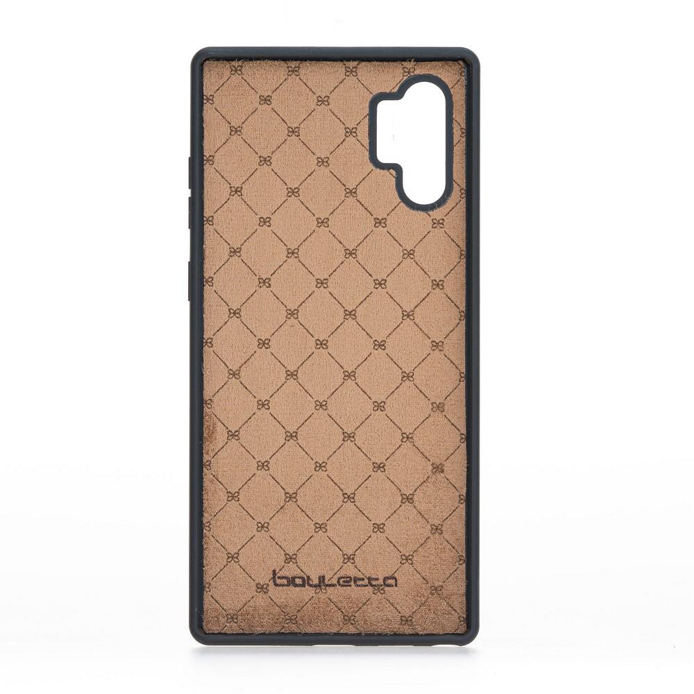 Phone Case Magnetic Detachable Leather Wallet Case with RFID Blocker for Samsung Note 10 Plus - Rustic Black Bouletta Case