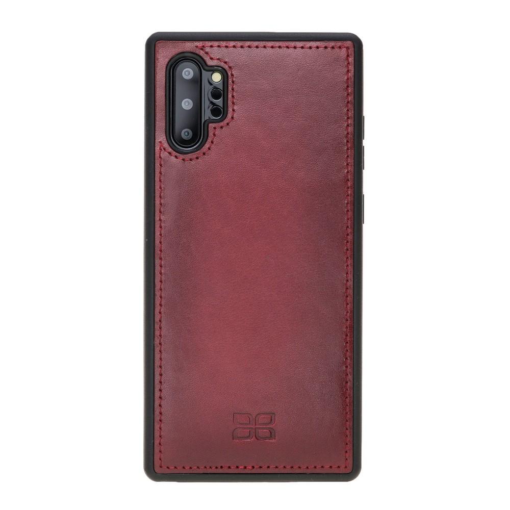 Phone Case Magnetic Detachable Leather Wallet Case with RFID Blocker for Samsung Note 10 Plus - Vegetal Burnished Red Bouletta Case