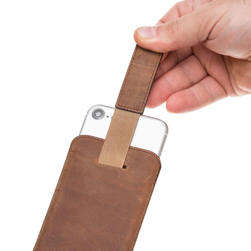 Phone Case Multi Leather Case for Apple iPhone 6-6s-7-8-SE2 - Antic Brown Bouletta Case