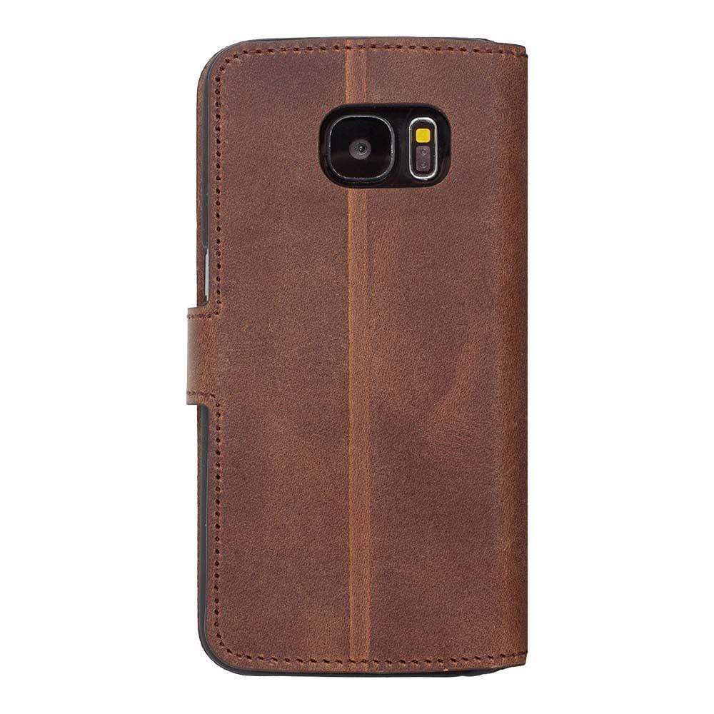 Phone Case Wallet Folio Case with ID slot for Samsung Galaxy S7 -  Antic Brown Bouletta Shop
