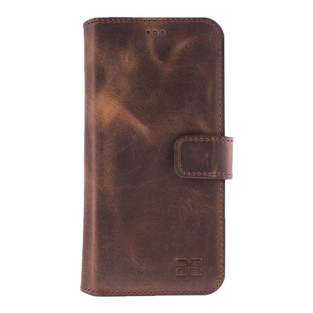 Phone Case Wallet Folio Leather Case with ID slot for HTC10 -  Antic Brown Bouletta Case