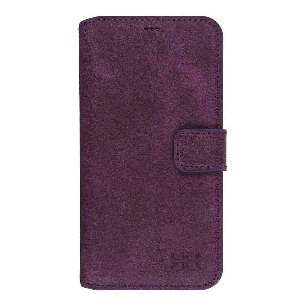 Phone Case Wallet Folio Leather Case with ID slot for Samsung Galaxy  S7 Edge - Antic Purple Bouletta Shop