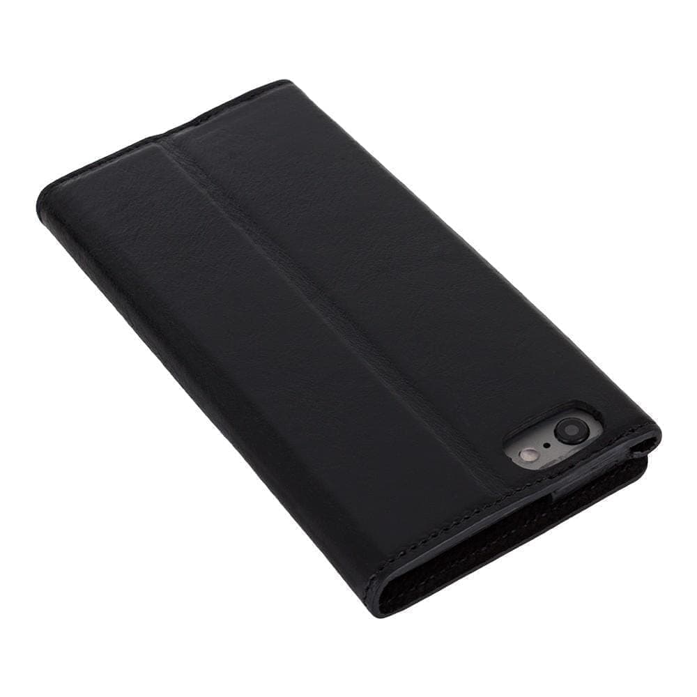 Phone Case Wallet Halfway Leather Case for Apple iPhone 6/6S - Rustic Black Bouletta Shop