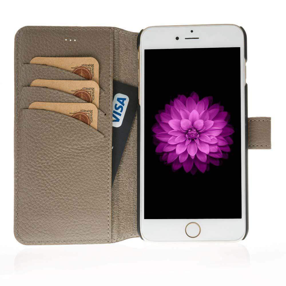 Phone Case Wallet Leather Case for Apple iPhone 6/6S - Floater Grey Bouletta Case